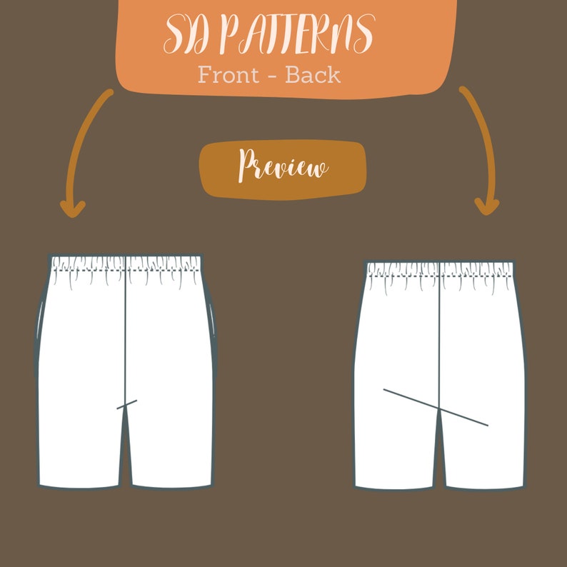 Men's Shorts Pattern, Easy Beginner Digital Pattern, Linen Shorts ...