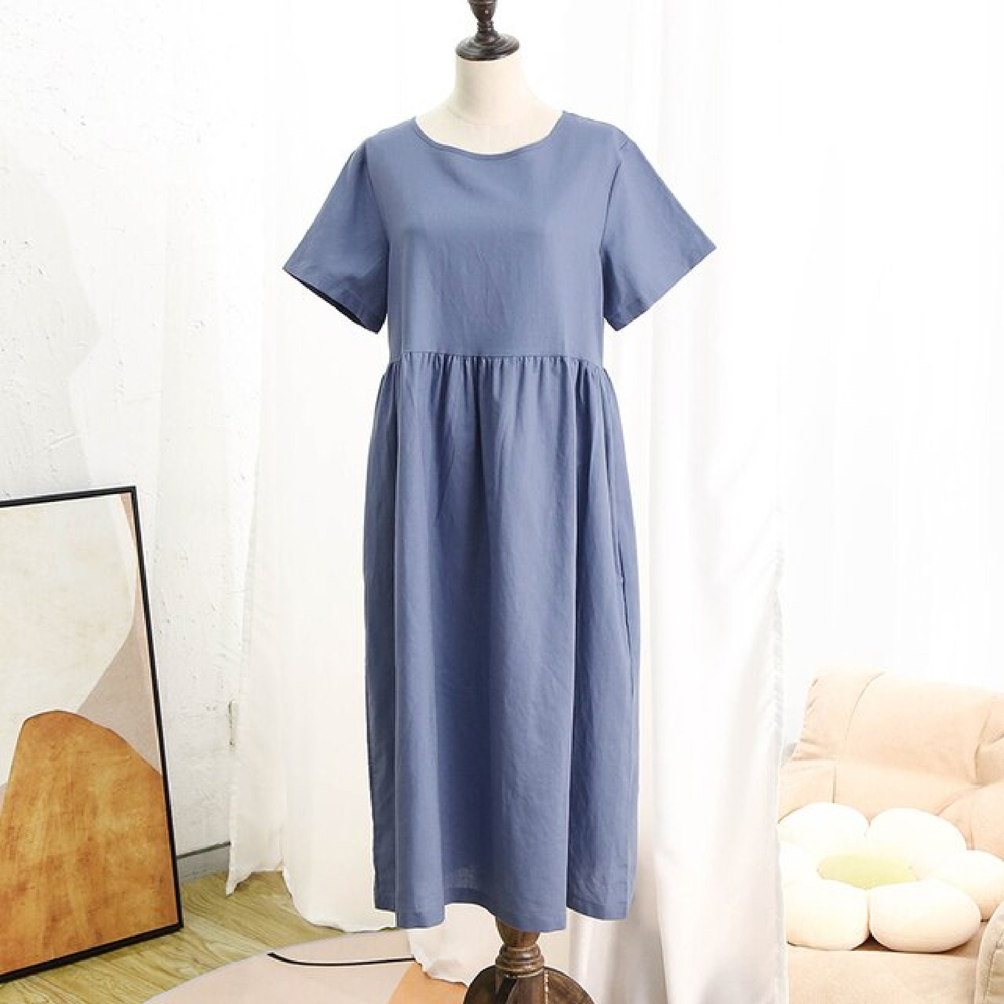 Sewing PDF Pattern Dress A-line Hight Waist Linen Dress Do - Etsy UK