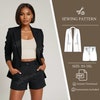 Classic Blazer Sewing Pattern, Buttons Jacket, Jacket, Pockets Blazer ...
