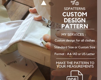 Custom Sewing Pattern, Personalized Sewing Patterns  – Send me a photo and I'll make the pattern to your measurements!