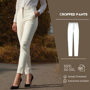 Women Sewing Pattern, Women Sewing Pattern, Wool Pants, PDF Pattern, XS - 5XL US Size, Packets Pants