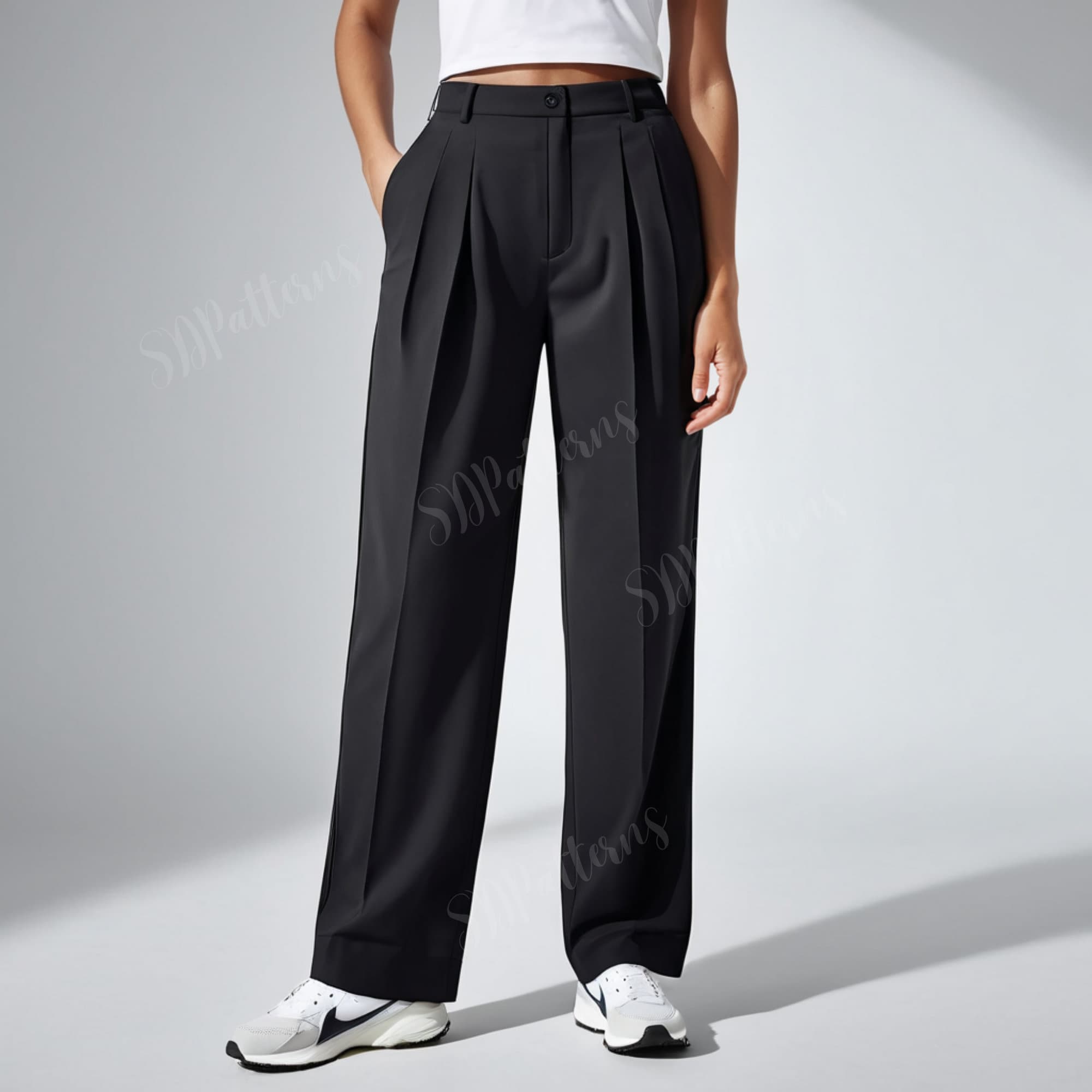 【店舗購入品】Highwaist ribbon pants Sサイズ ANDMARY】Highwaist ribbon pants