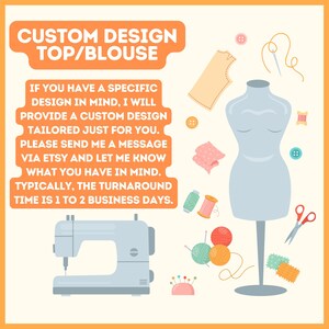 Custom Top Design Sewing Pattern Personalized Crop Top Blouse Shirt ...