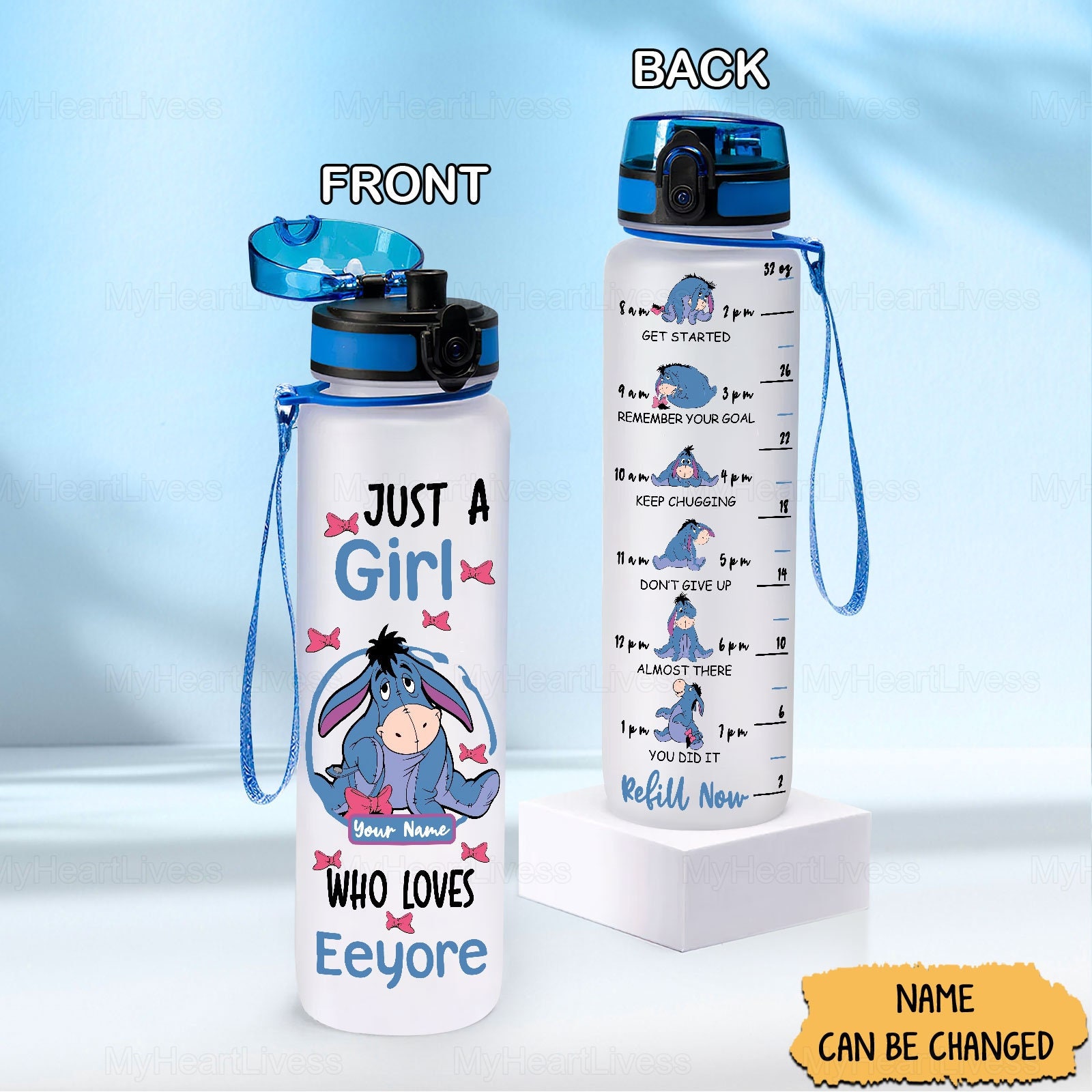 Eeyore Water Bottle Tracker Eeyore Drink Bottle Eeyore 32oz Etsy