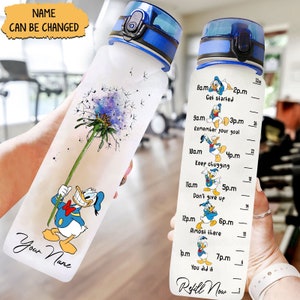 Donald Duck Water Bottle, Donald Drink Bottle, Cute Water Bottle, Disneyworld Gift, Daily Water Tracker, Disney Water Tracker, Donald Duck