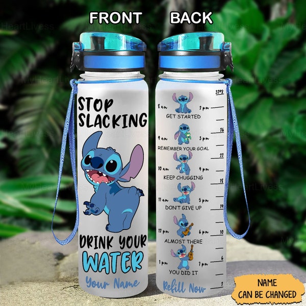 Stitch Water Bottle, Personalized Stitch Water Bottle, Stich And Lilo, Stitch Personalized Bottle, 32oz Water Bottle, Stitch Gifts