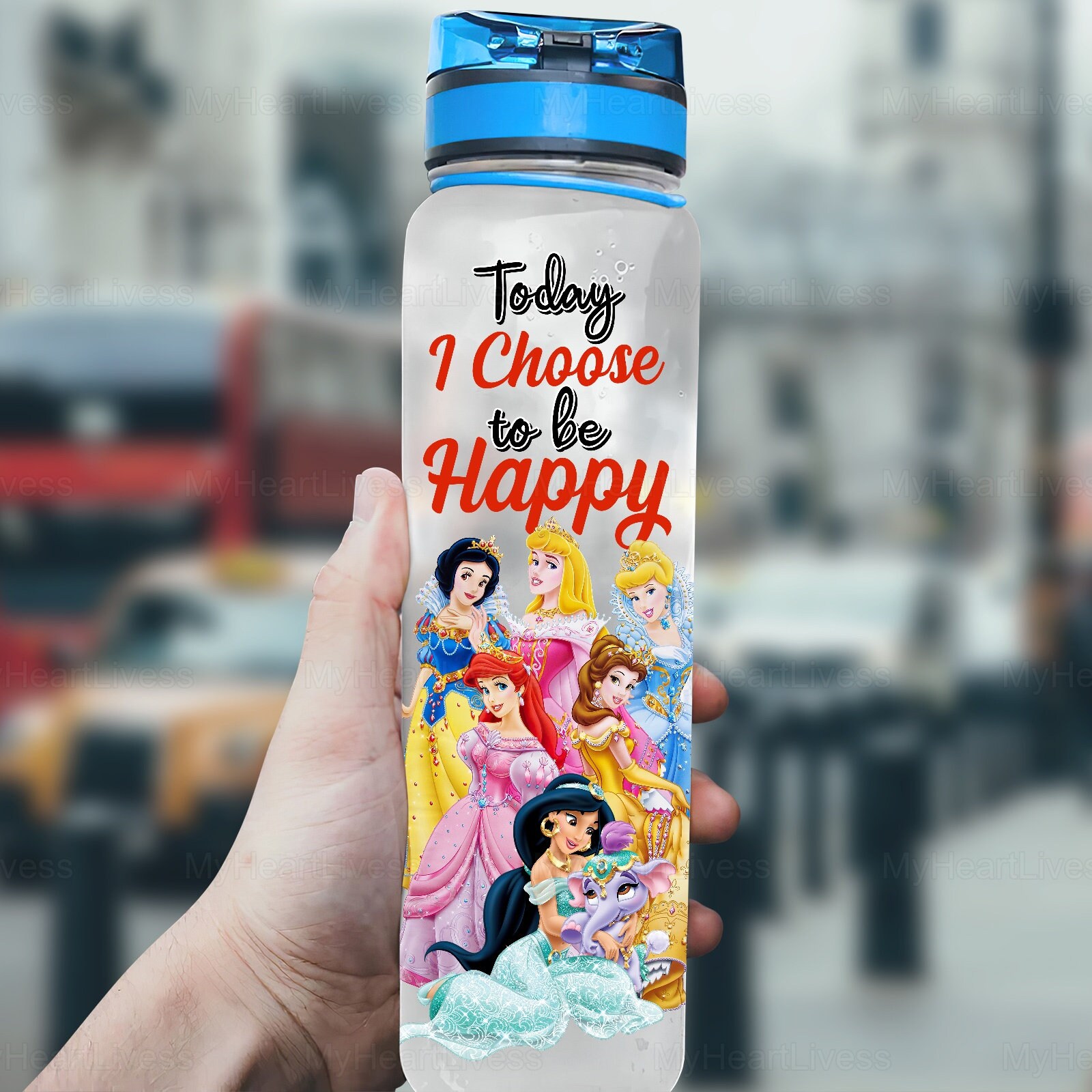 Disney Princess Water Bottle, Disney Drink Bottle, 32oz Water Bottle