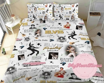 Elvis Presley Bedding, Elvis Duvet Cover, Music Bedding Set, Elvis Presley Home Decor, King Of Rock N Roll, Gift For Wife