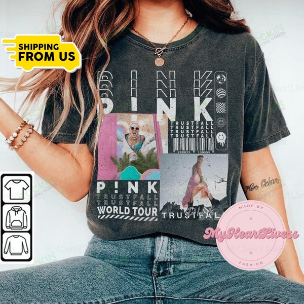 T-shirt Pink P!Nk Summer Carnival 2023, sweat-shirt album Trustfall, chemise Music Tour 2023, tournée Pink Singer, chemise du festival de musique