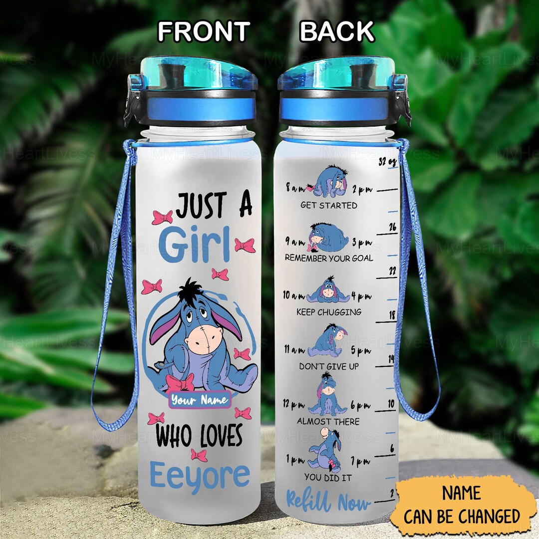 Eeyore Water Bottle Tracker Eeyore Drink Bottle Eeyore 32oz Etsy