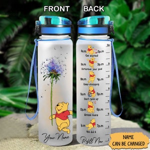 Pooh Bear Water Bottle, Personalized Bottle, Pooh 32oz Water Bottle, Workout Water Bottle, Disney Tumbler, Winnie The Pooh