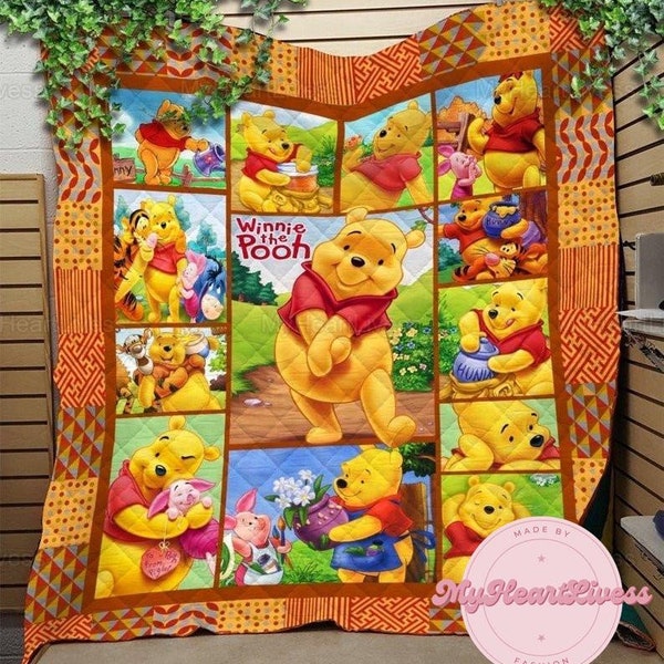 Winnie The Pooh Quilt, Eeyore Quilt, Pooh Quilt Pattern, Disney Winnie The Pooh, Pooh Modern Quilt, Winnie The Pooh Decor