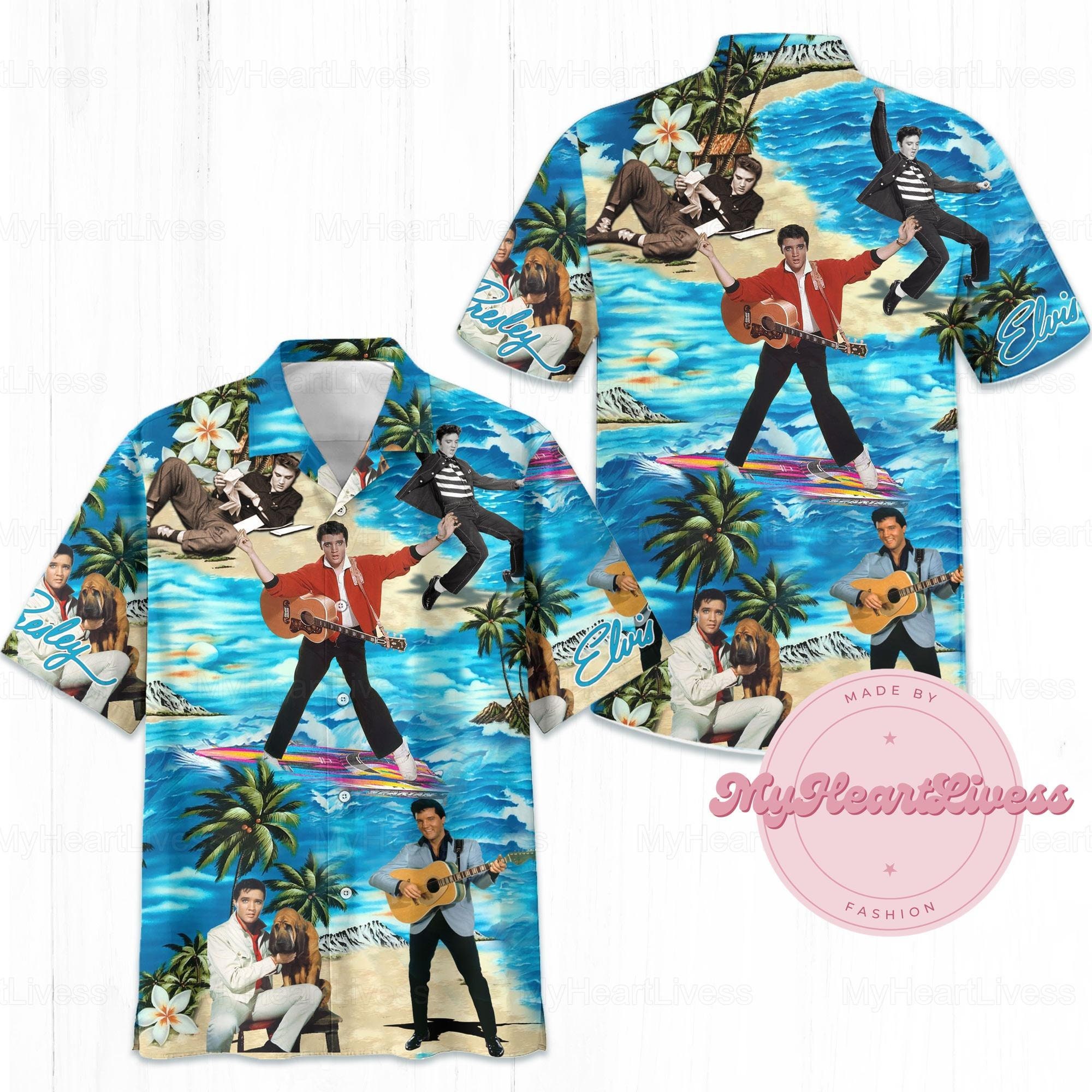 Discover Weihnachten Elvis Hawaiian Musik Hawaiian Shirt