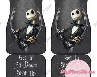 Tapis de sol de voiture Jack Skellington, Get In Sit Down Shut Up, Tapis de sol Skellington, Accessoires de voiture, Cauchemar avant Noël