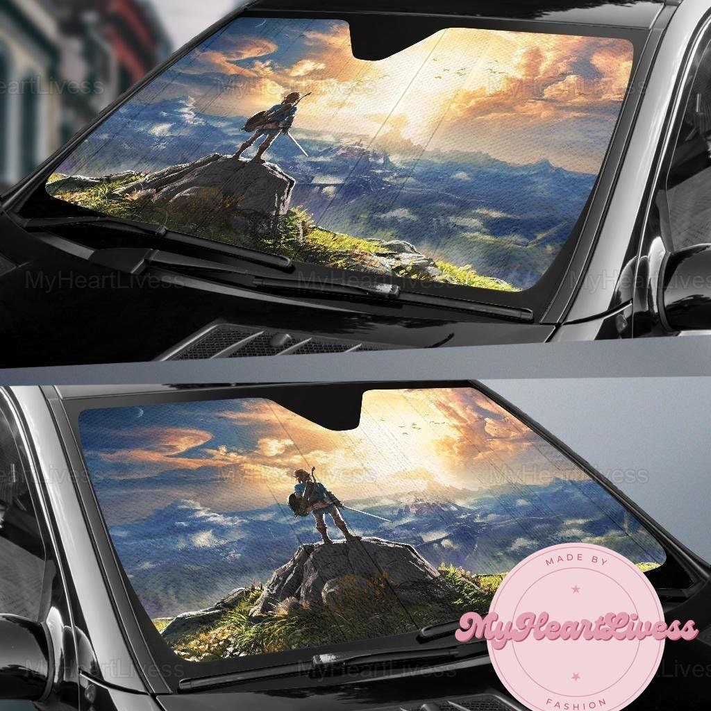 Legend Of Zelda Car Sunshade, Zelda Car Accessory, Windshield Sun Shade