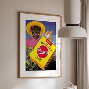 Maryland Brünett Zigarette Print, Vintage Zigaretten Werbung Poster, Einzigartige Tabak Werbung, Retro Wohn Dekor