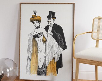 Authentic 1900s Edwardian Fashion Print, Vintage Style for Timeless Elegance