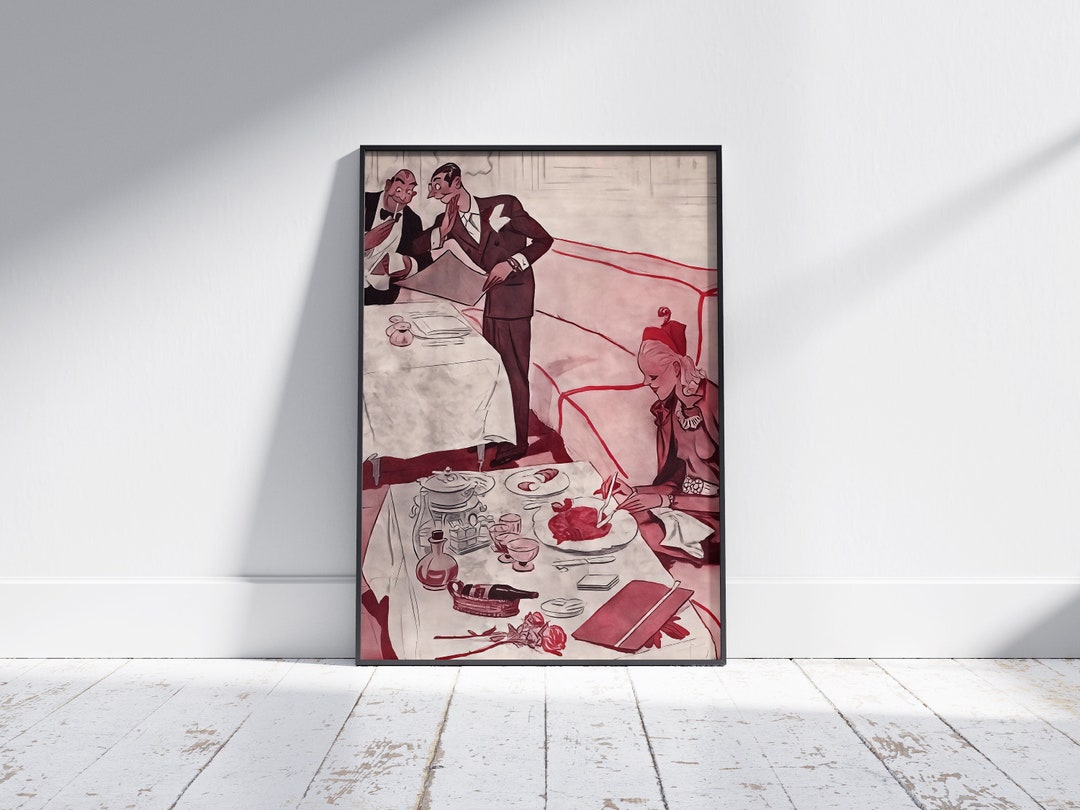 La Vie Parisienne Print, Vintage French Art Illustration, Art Nouveau Poster, Belle Epoque Home