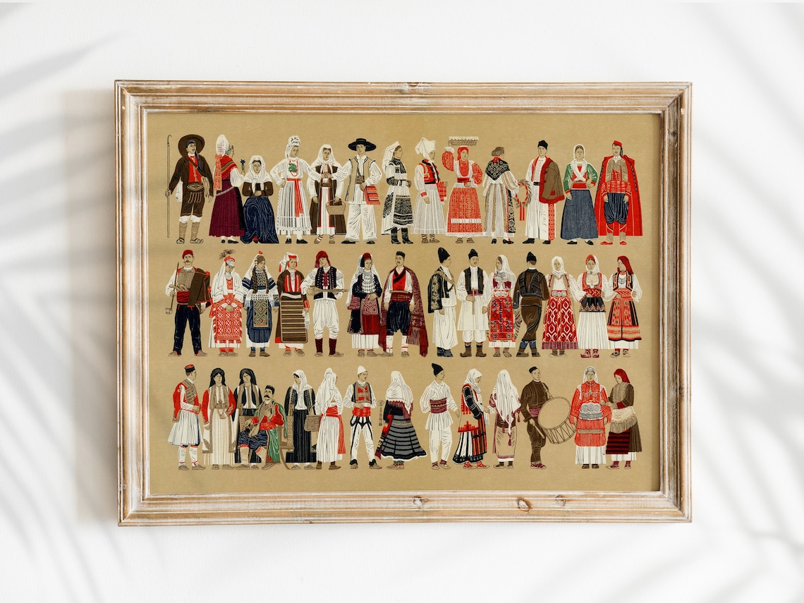 Slavic Customs Slavic Folk Costume Print, Folk Inspired Art, Slavic Folklore ...