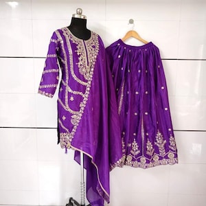 Indian Wedding designer 3 Piece Heavy Embroidered with Sequence Salwar Kameez with Dupatta, Indian Dress, Wedding Sharara, Pakistani suits