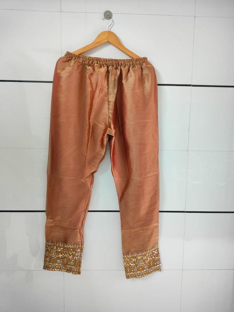Embroidered Crepe Silk Salwar Kameez: 3-Piece Indian Suit image 6