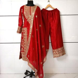 Marron Color designer Heavy Sequence Embroidered Salwar Kameez with Dupatta, Salwar Kameez, Wedding Dress, Pakistani Suit, Suits for Eid