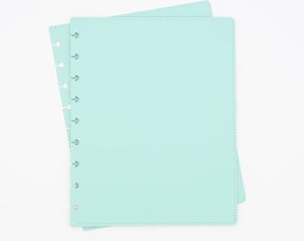 9-Disc Planner or Notebook Cover in Pale Blue Lily