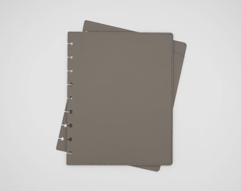 9-Disc Planner or Notebook Cover in Sandstone Grey