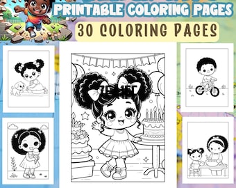 Black Kids Coloring Pages, Colouring Sheets for Kids, African American Coloring Pages, Kids Coloring Activities, Digital Download PDF JPG
