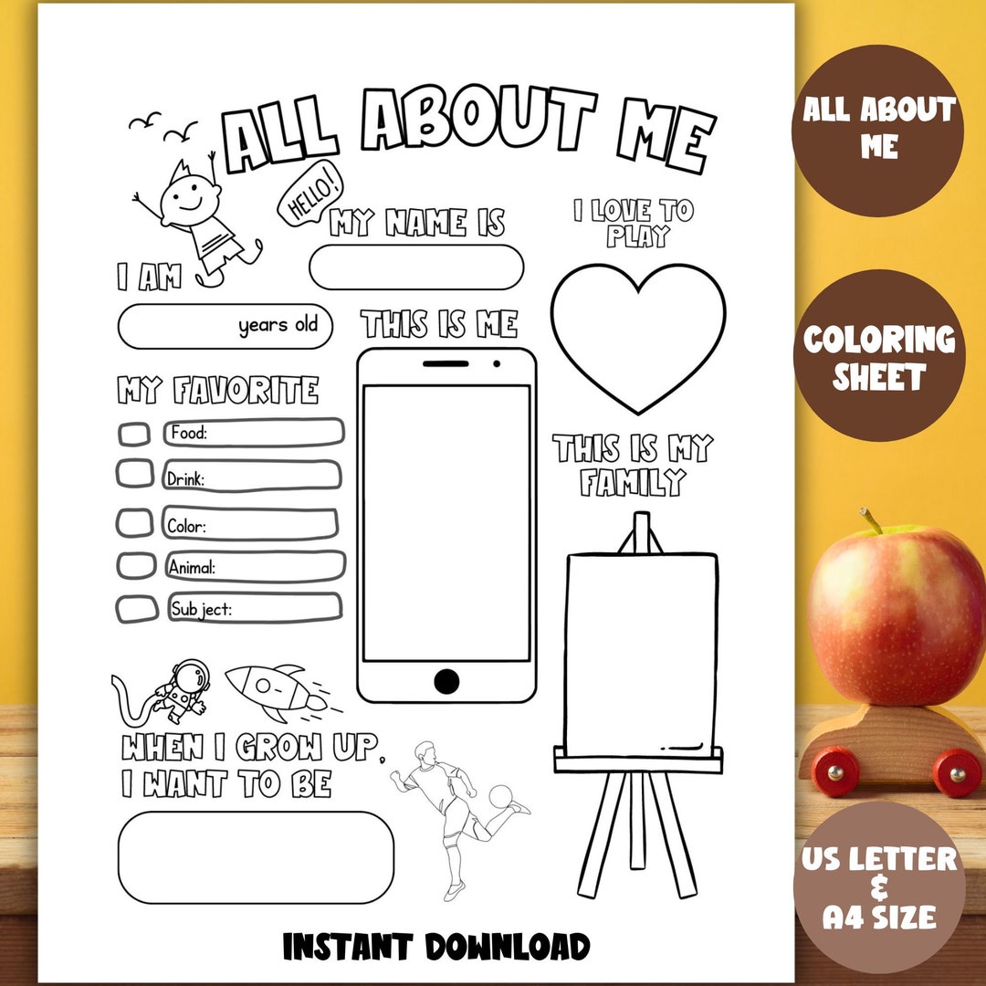 10 All About Me Printable Coloring Pages for Kids: Unleash Creativity and Self-Expression