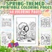 40 Spring Themed Coloring Pages, Spring PDF, Spring Printable, Spring ...