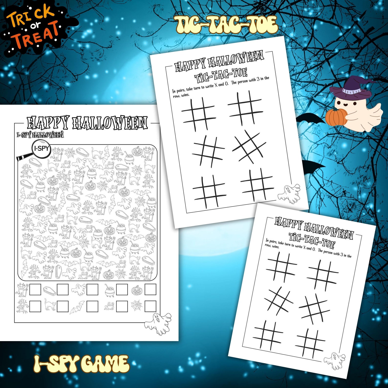 40 Printable Kids Halloween Activities, Kids Halloween Games, Halloween Party, Halloween ...