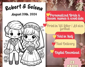 Kids Wedding Activities Booklet, Wedding Activity Book for Kids Printable, Wedding Coloring Book, Wedding Coloring Book, DIY Wedding Pages