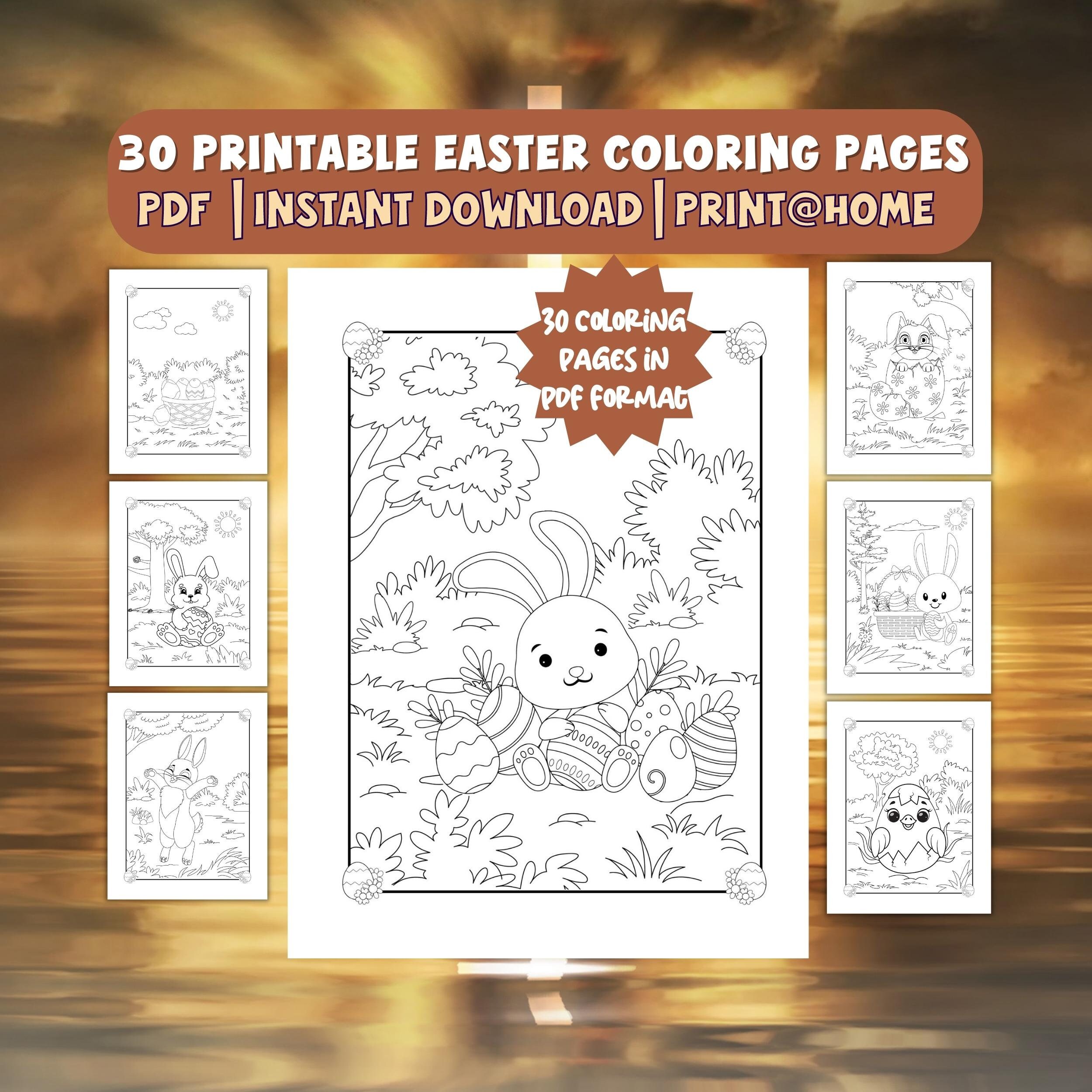 30 Easter Coloring Pages, Printable Easter Colouring Pages for Kids ...