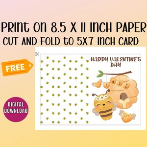 Kids Printable Happy Valentines Day Card Classroom Valentine - Etsy