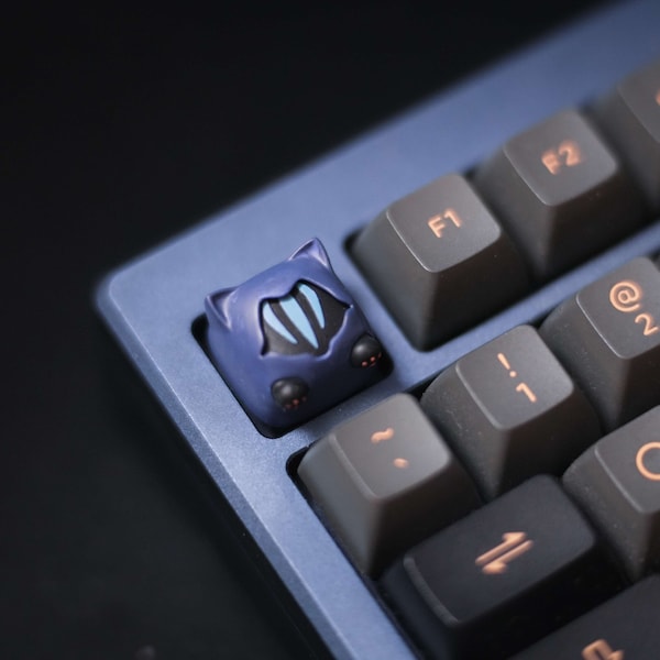 Cat Omen Keycaps - Valorant, Custom Hand Painted Artisan Keycaps by ValoKeys