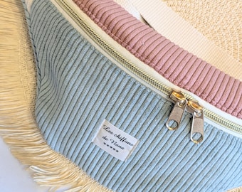 Sac banane en velours côtelé 100% personnalisable