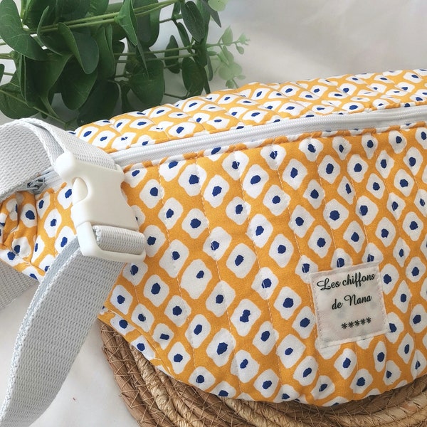 Sac banane motif coloré et matelassé