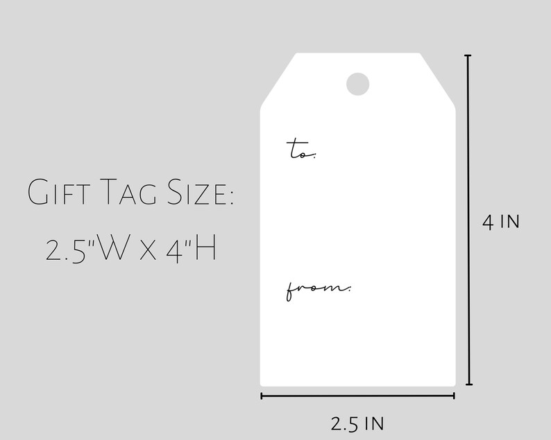 To From Gift Tags Printable Gift Tags DIY Instant Download Custom Tags