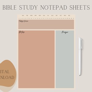 Printable Bible Study Journal: Daily Prayer Planner (PDF)