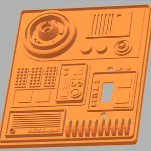 Sci-Fi Droid Panel Light Switch Cover STL (digital nedladdning)