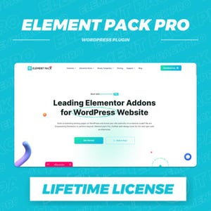 Element Pack Pro Plugin with Original License Key & Auto-Updates from Wordpress Dashboard for One Site | Instant Download