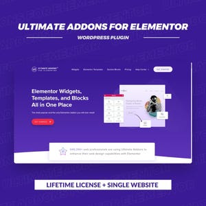 Ultimate Addons Pro Plugin - License Key & Lifetime Updates for Single Site | Ultimate Elementor Addons and Widgets | Download