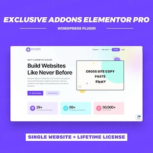Exclusive Addons Pro Plugin - License Key & Lifetime Updates for Single Site | Mega Addons for Page Builder | Instant Download