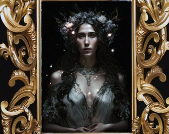Persephone-godin Art Print, donkere Griekse mythologie muurkunst