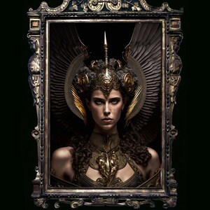 Nemesis, Greek goddess of retribution wall art, Nemesis art print, fierce goddess poster, greek mythology art print, female warrior art