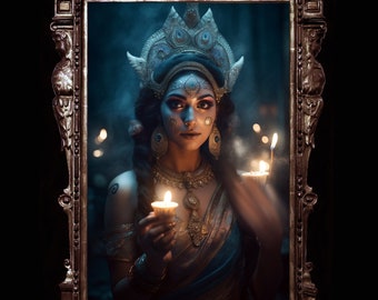 Radha - Hindu Goddess Art Print, Goddess of Love Poster