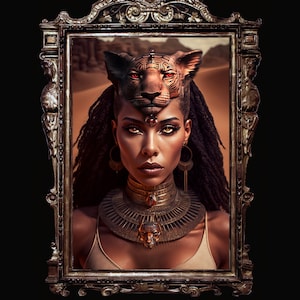 Sekhmet, Egyptian lion goddess of war, Sekhmet art print, Sekhmet poster, egyptian mythology, lioness goddess print, Lyran starseed art