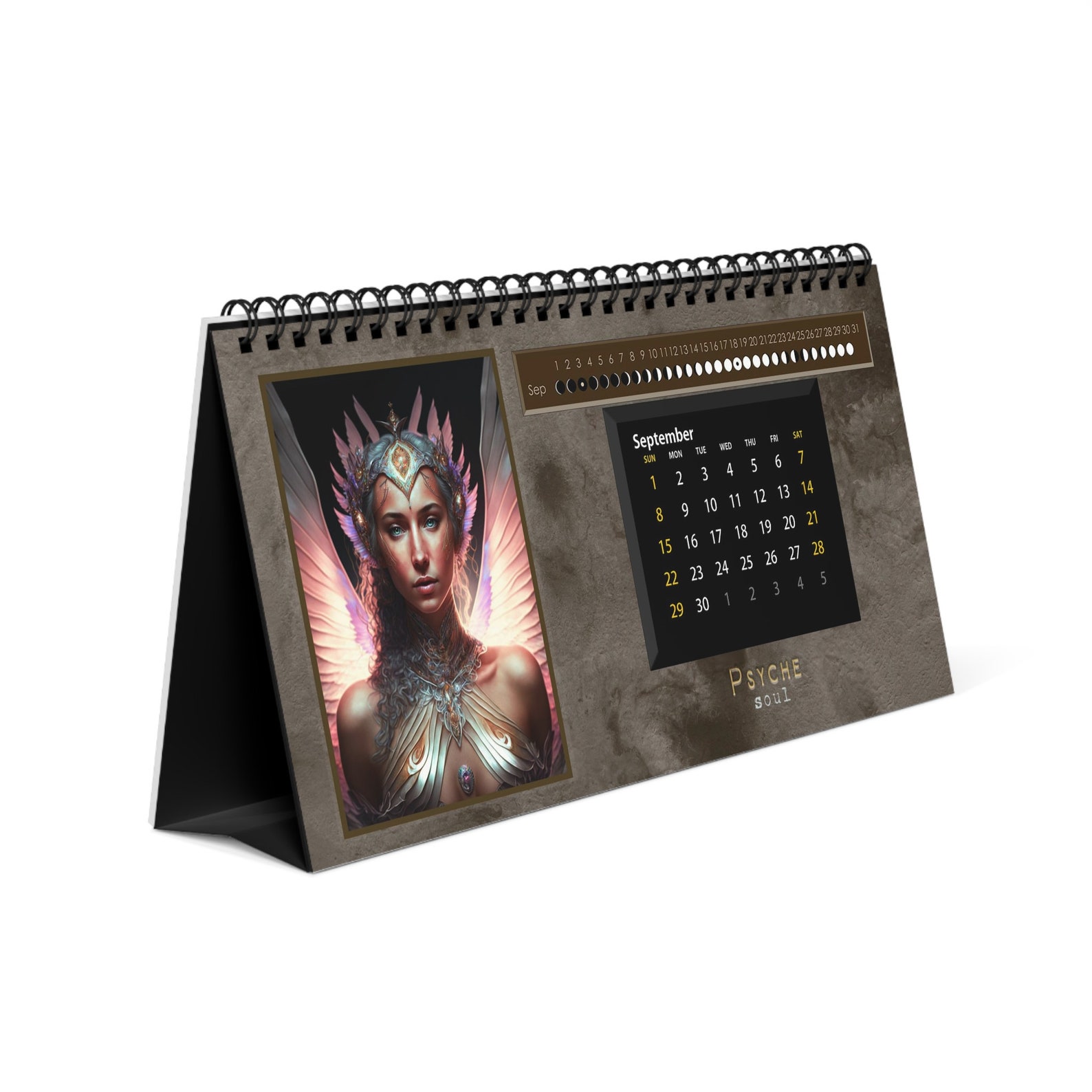 Goddesses Calendar 2024, Mythology Desk Calendar, Lunar Moon Calendar