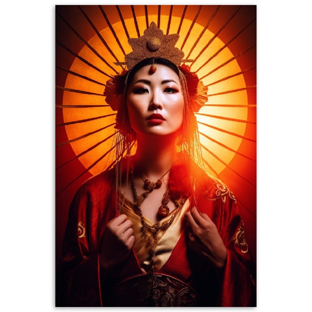 Amaterasu - Japanese Goddess of the Sun Wall Art, Amaterasu Omikami ...